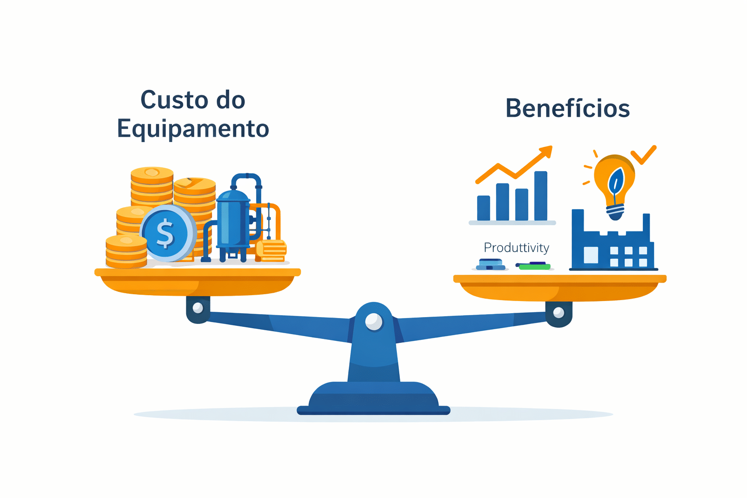 Gestor industrial analisando planilha financeira com calculadora, ao fundo equipamentos de caldeira ou planta industrial. Transmite decisão estratégica e análise técnica.